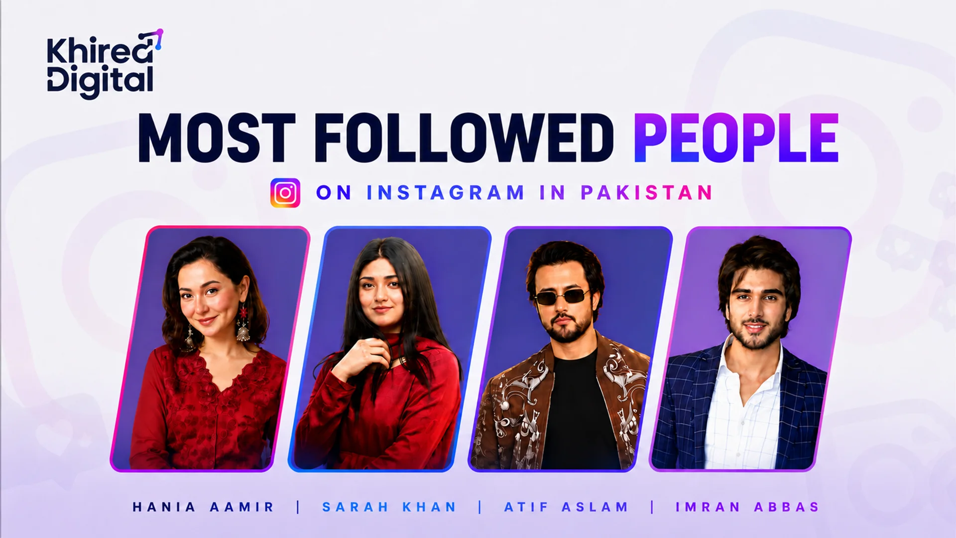Most Followed Pakistani Personalities on Instagram